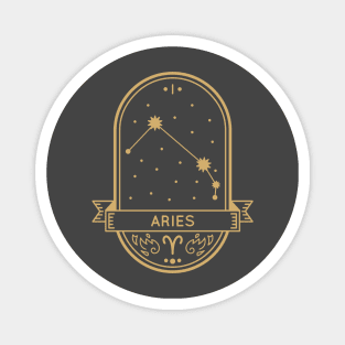 Aries Gold Sigil Magnet